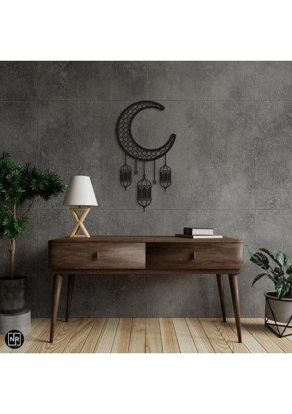 Hilal Motifli Dekoratif Metal Tablo