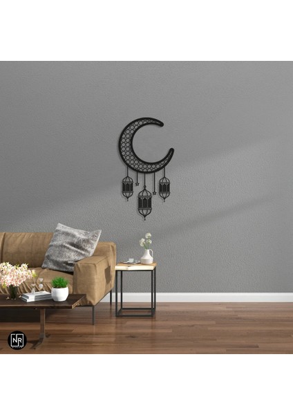Hilal Motifli Dekoratif Metal Tablo