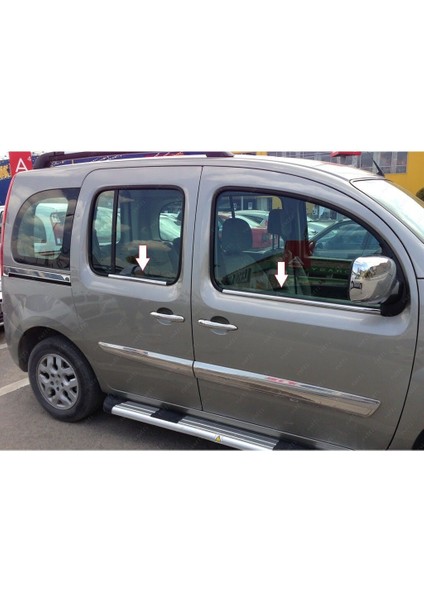 Renault Kangoo 2 Uyumlu Cam Çıtası 4 Parça 2008 Üzeri Paslanmaz Krom fiyatları