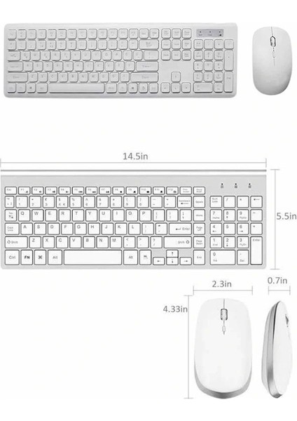 Klavye Mouse Seti Sessiz Kablosuz Türkçe Tv Pc Uyumlu fırsatları