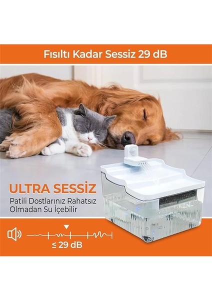 Sensörlü Sessiz Su Sebili, Sensörlü Kedi Su Pınarı, Kedi Su Kabı, Otomatik Kedi Su Sebili, Akıllı fiyatları