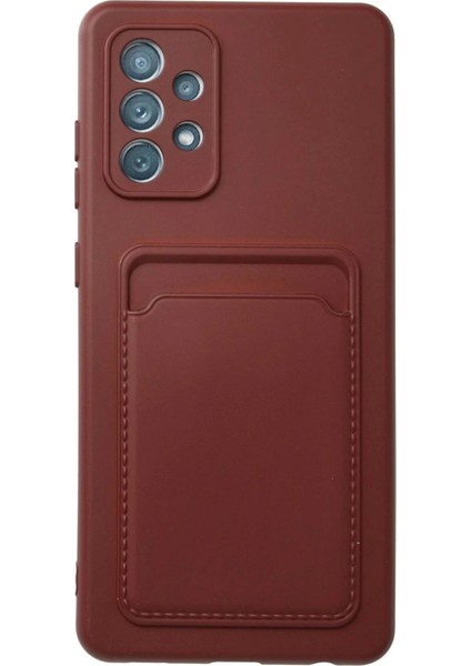 Samsung Galaxy A33 5g Kılıf Kelvin Kartvizitli Silikon - BORDO-(5796)