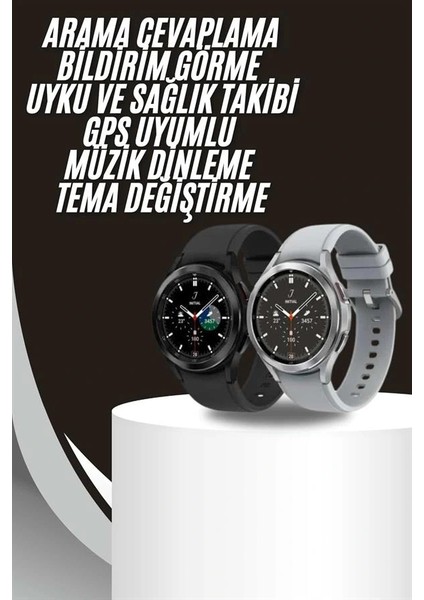 Akıllı Saat Bluetooth Bağlantılı Yuvarlak Ekran Plastik Kordonlu