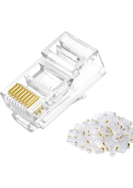RJ45 Ethernet Cat5 Cat6 Uç 8P8C Soket 100 Lü Internet Soketi Jack fırsatları