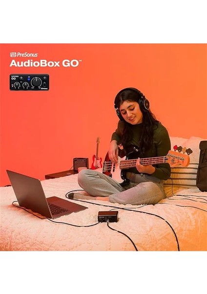 Audiobox Go, Usb-C Bağlantılı Kompakt Ses Kartı, 96 Khz, 2x2 Usb, +48V Phantom Besleme