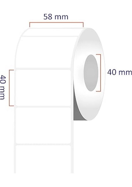 Etiketler , Al Hızlı Al Eko Termal Terazi Etiketi 58MM x 40MM Ruloda 500 Adet 40MM Kuka