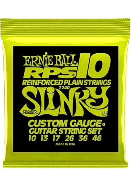 Normal Slinky Rps Nikel Yara Elektro Gitar Telleri, Ölçü 10-46 fırsatları