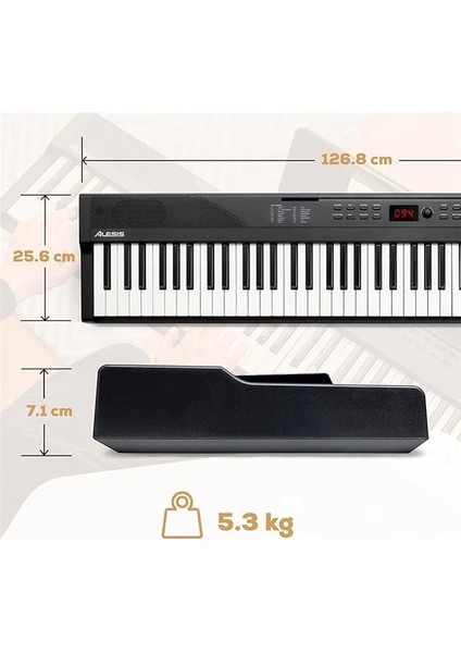 88 Tuşlu Klavye Piyano, Elektrik Org, 480 Ses, Hoparlör, USB Mıdı, Notalar Tablet Desteği