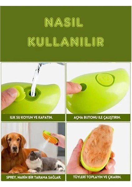 Buharlı Kedi & Köpek Yıkama Fırçası Tarağı Yumuşak Silikon fırsatları