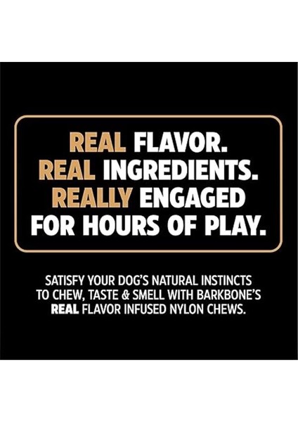 Barkbone Dinosaur Köpek Çiğneme Kemiği (Medium) – Bacon Aromalı, Dayanıklı Naylon Oyuncak – Ağız