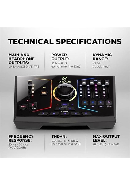 M-Game Rgb Dual Streaming ve Gaming Için USB Ses Kartı ve Mikser