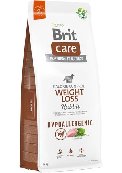 Care Weight Loss, Kilo Problemi Olan Yetişkin Köpekler Için, Hipoalerjenik, Tavşan Etli Kuru
