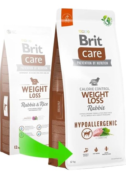 Care Weight Loss, Kilo Problemi Olan Yetişkin Köpekler Için, Hipoalerjenik, Tavşan Etli Kuru fiyatları