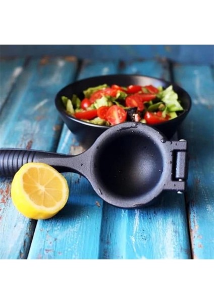 Döküm Limon Sıkacağı Limon Presi Büyük Boy 24 Cm, Siyah Metal Limon Sıkacağı, Döküm indirimleri