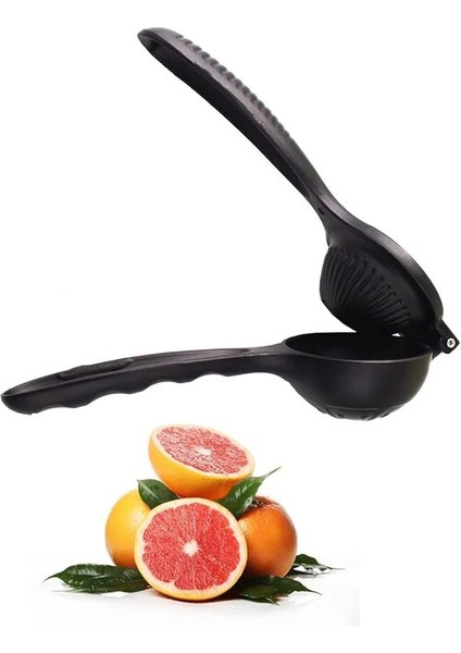Döküm Limon Sıkacağı Limon Presi Büyük Boy 24 Cm, Siyah Metal Limon Sıkacağı, Döküm