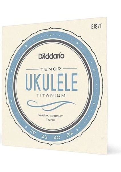 D'addario EJ87T Ukulele Tel Seti, Tenor, Titanium, Warm Bright indirimleri