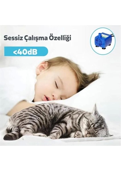 Pet Kedi Köpek Için Otomatik Su Pınarı Su Çeşmesi Su Sebili 2.4 Lt USB ile Çalışır