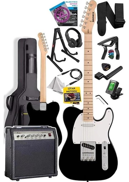 TLX-50WB-30AMP Tele Kasa Maple Klavye 2 Single-Coil 30W Amfili Elektro Gitar fiyatları