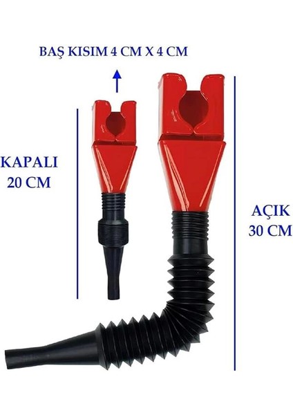 Akrobat Plastik Bidon Ağzı Huni, Esnek ve Oynar Uçlu, Benzin, Mazot, Sıvı Yağ ve Su fiyatları