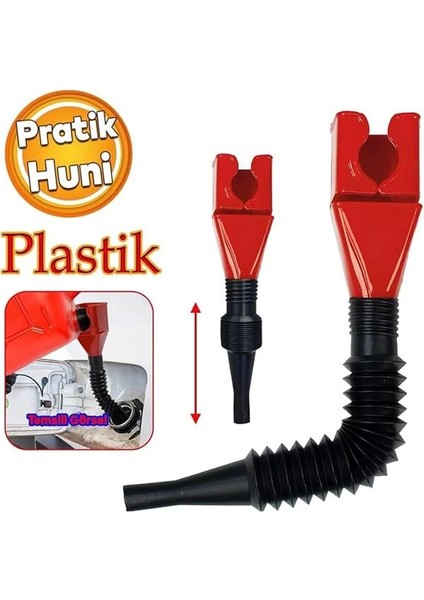 Akrobat Plastik Bidon Ağzı Huni, Esnek ve Oynar Uçlu, Benzin, Mazot, Sıvı Yağ ve Su indirimleri