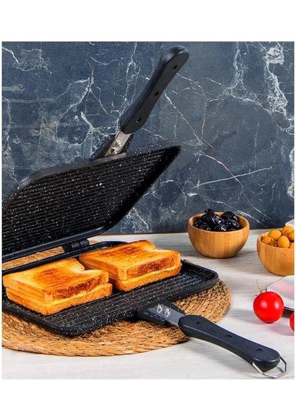 Usta Tostçu Granit Döküm Ocak Üstü El Tost Makinesi ST-101