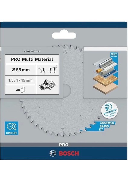 Professional Dairesel Testere Bıçağı, Standart ( 85 x 15 x 1,5 Mm, 30 Dişli, Akülü Daire fiyatları