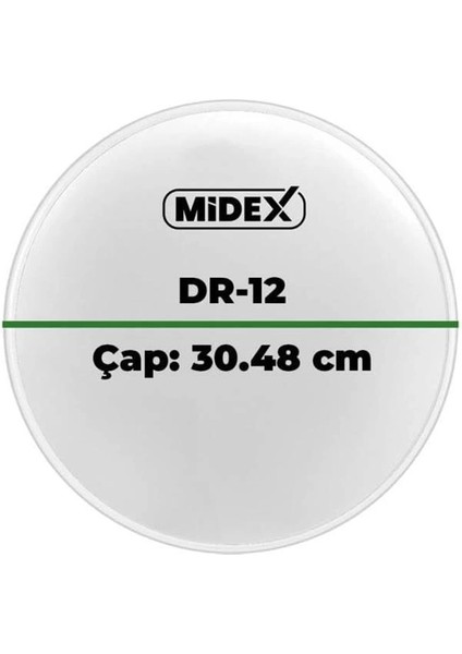 Midex DR-12WH Beyaz Renk 12 Inç Alto Bateri Davul Derisi Drumhead 12'' Inch (30.48 Cm) modelleri