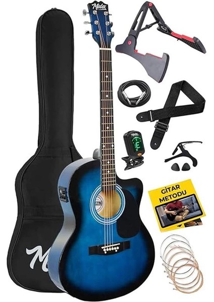 RG-560BL Pack Mavi Elektro Akustik Gitar Full Set Ekolayzerli 40 Inç 4/4 Yetişkin