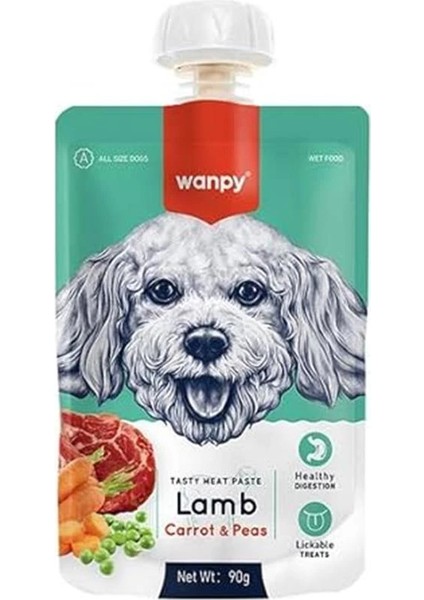 Wanpy Taze Kuzu Etli Havuçlu Köpek Et Ezmesi 90GR fiyatları