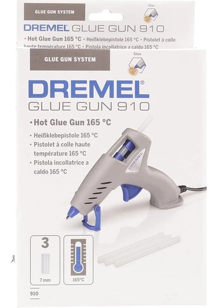 910 Yüksek Sıcak Tutkal Tabancası 165° C, 3 Aksesuarlı