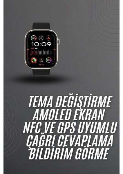 Akıllı Saat 2.02 Inch Nabız Ölçer Arama Konuşma Müzik Dinleme