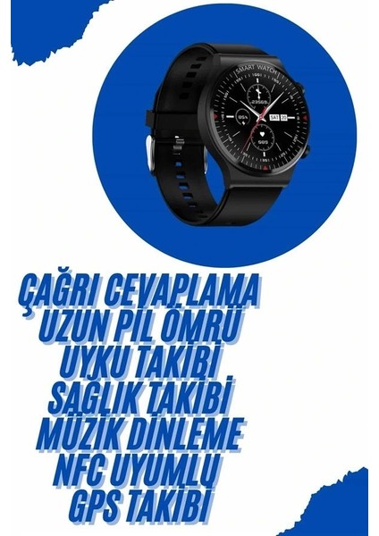 Akıllı Saat Yeni Nesil Üç Kordonlu Nabız Ölçer Çağrı Cevaplama