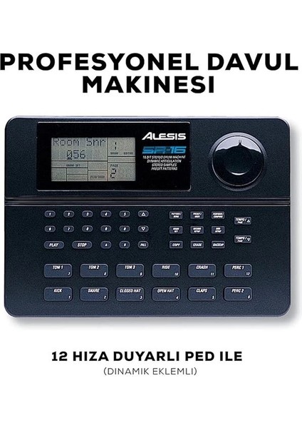Sr-16 - Stüdyo Kalitesinde Bağımsız Klasik Davul Makinesi, 200+ Ses Kütüphaneli, Performans modelleri