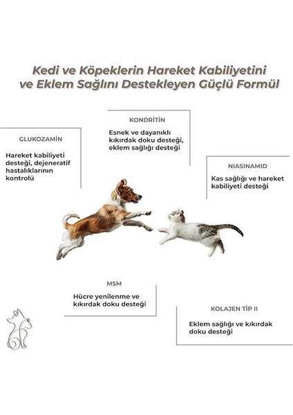 Joints&mobility, Glukozamin, Kondritin, Kolajen, Kedi ve Köpek, 60 Tablet modelleri
