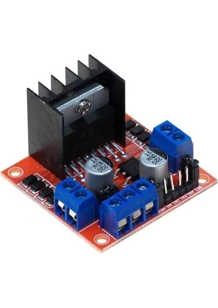 L298N Voltaj Regulatörlü Çift Motor Sürücü Kartı (Kırmızı Pcb) modelleri