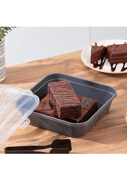 1096 Antrasit Pasta Kek Börek Kabı - Taşıma Çantası - Kilitli Fanus modelleri