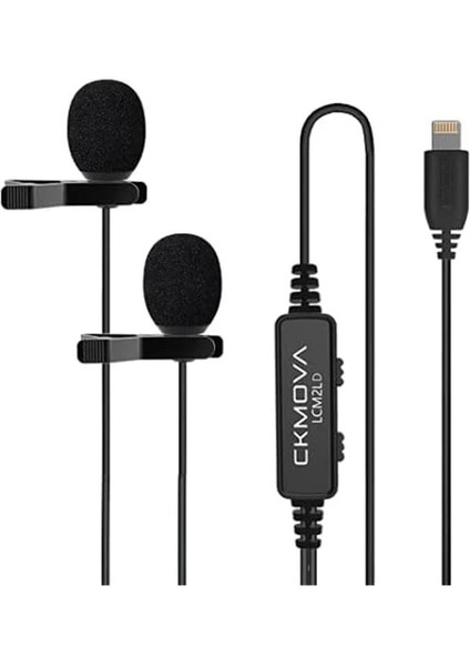 LCM2LD Iphone Ipad ve Ios Için Lightning Girişli 2'li Yaka Mikrofonu