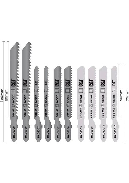 DA06901 Profesyonel Metal/ahşap Hassas/kaba Kesim Dekupaj Testere Ucu 10 Parça fırsatları
