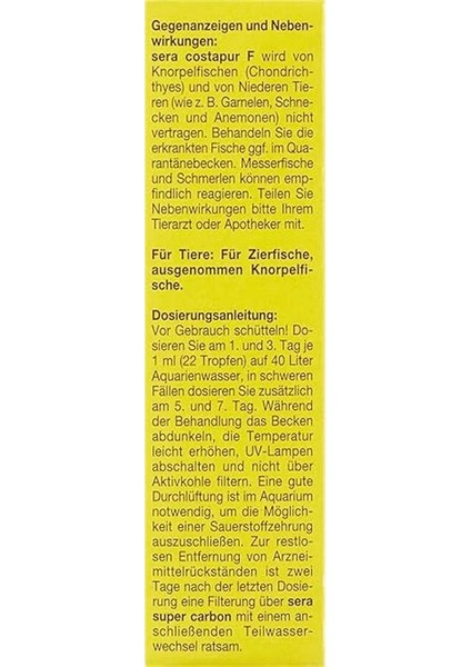 Costapur 50ML Akvaryum Dış Parazit Ilacı indirimleri