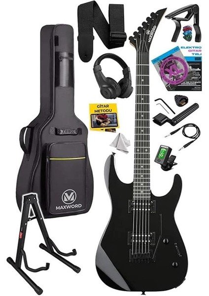 Grade-St Black Rosewood Klavye Hh Yüksek Kaliteli Elektro Gitar