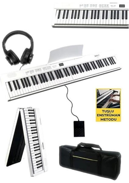 PLX-80WHST Taşınabilir Katlanır Dijital Piyano Tuş Hassasiyetli 88 Tuş Bt (Stand Sustain fiyatları