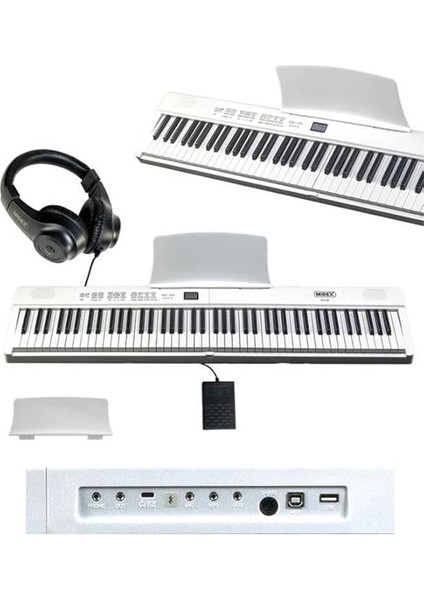 PLX-80WHST Taşınabilir Katlanır Dijital Piyano Tuş Hassasiyetli 88 Tuş Bt (Stand Sustain modelleri
