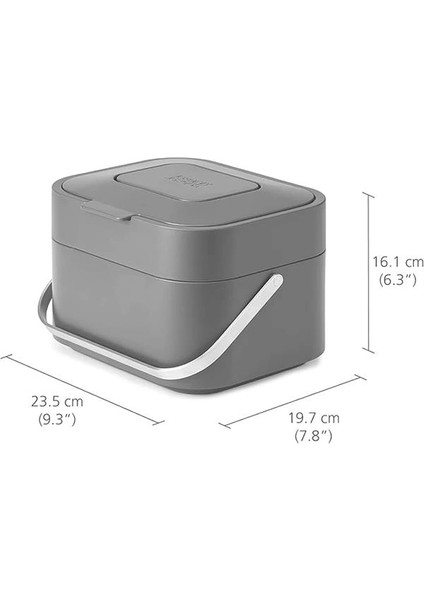 30015 Stack 4 Organik Atık Kabı, Plastik, 23,5 x 19,7 x 16,1 cm modelleri