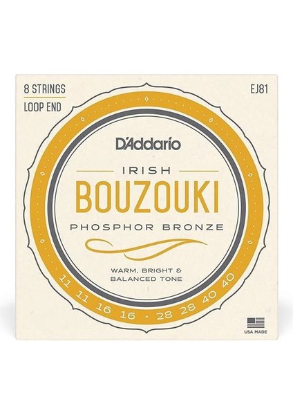 D'addario D EJ81 Irlanda Bouzouki Teller fiyatları