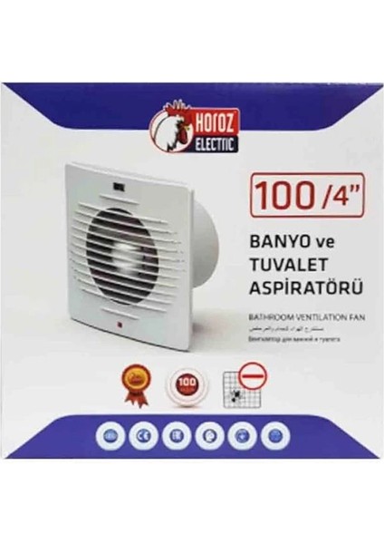 Banyo ve Tuvalet Aspiratörü 100/4" (100LÜK - 10CM) fiyatları