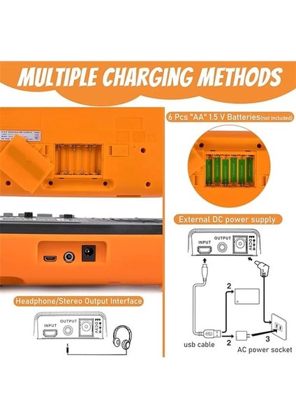 Mini Klavye Piyano 32 Tuşlu Küçük Taşınabilir Dijital Elektronik Klavye 30 Demo Şarkılı Müzik fırsatları