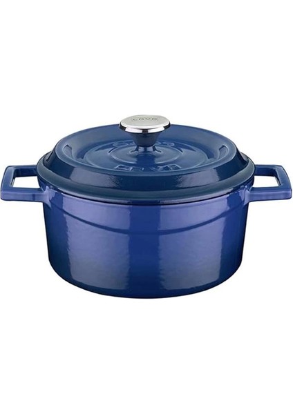 Döküm Yuvarlak Tencere, Trendy, 16CM, Mavi