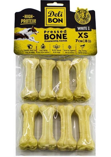 Delibon Gerçek Deriden Pres Kemik, 7 CMX8PCS., Beyaz