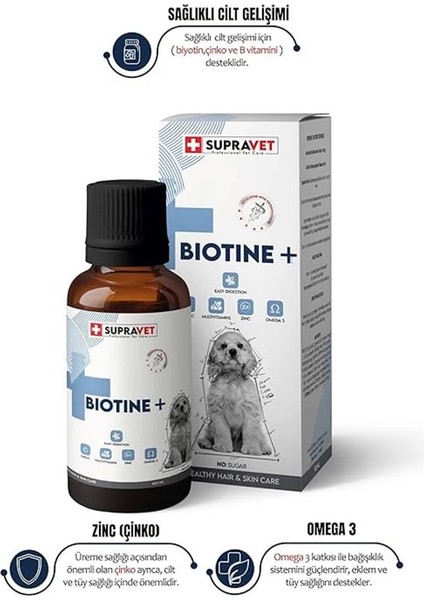 Plus +B For Dogs Biotine Damla 100 ml + Zinc + Multi Vitamin (Köpekler Için Tüy Sağlığı fiyatları
