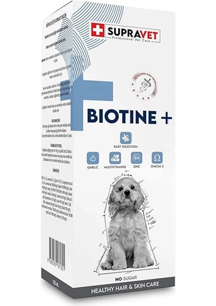Plus +B For Dogs Biotine Damla 100 ml + Zinc + Multi Vitamin (Köpekler Için Tüy Sağlığı modelleri